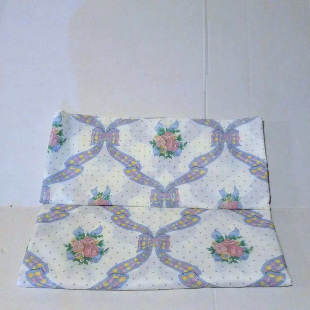 Louis Nichole Mon Cherie Valance Curtains-Set Of 2-Bow-Floral-Cottagecore-84x18